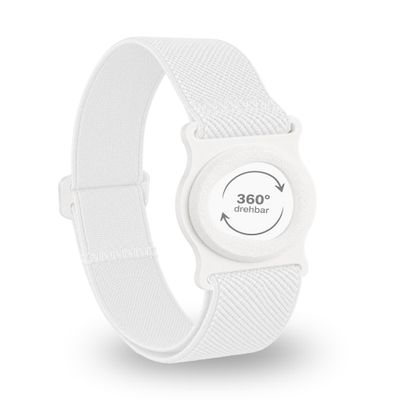 Diasticker Dexcom G7 Fixation Band with 360° Rotating Holder, White, Medium (25–35 cm)