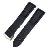 GUMMMY 22 mm Curved Rubber Watch Strap Compatible with Omega Speedmaster Moonwatch, Seamaster 300, and AT150, Rose Buckle, Agate view 1