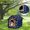 Outdoor Cat House, Waterproof, Weather-Resistant, Foldable, for Small Cats (M, Dark Blue) view 4