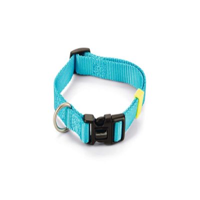 Beeztees Uni - Dog Collar - Nylon - Light Blue - 26–40 cm x 15 mm