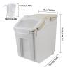 Uotyle 10 kg Airtight Pet Food Storage Containers with Lids and Wheels, Gray, 2-Pack view 3