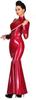 Sexy Red Latex Long Dress, One-Piece Rubber Corset, Purple, 4XL view 2