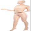 Handmade Full-Body Hooded Enclosed Latex Catsuit, White/Pink, S view 2
