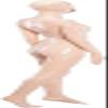 Handmade Full-Body Hooded Enclosed Latex Catsuit, White/Pink, S view 3