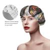 Maple Leaf Dog Paw Reusable Waterproof Washable Adjustable Shower Cap for Women view 4