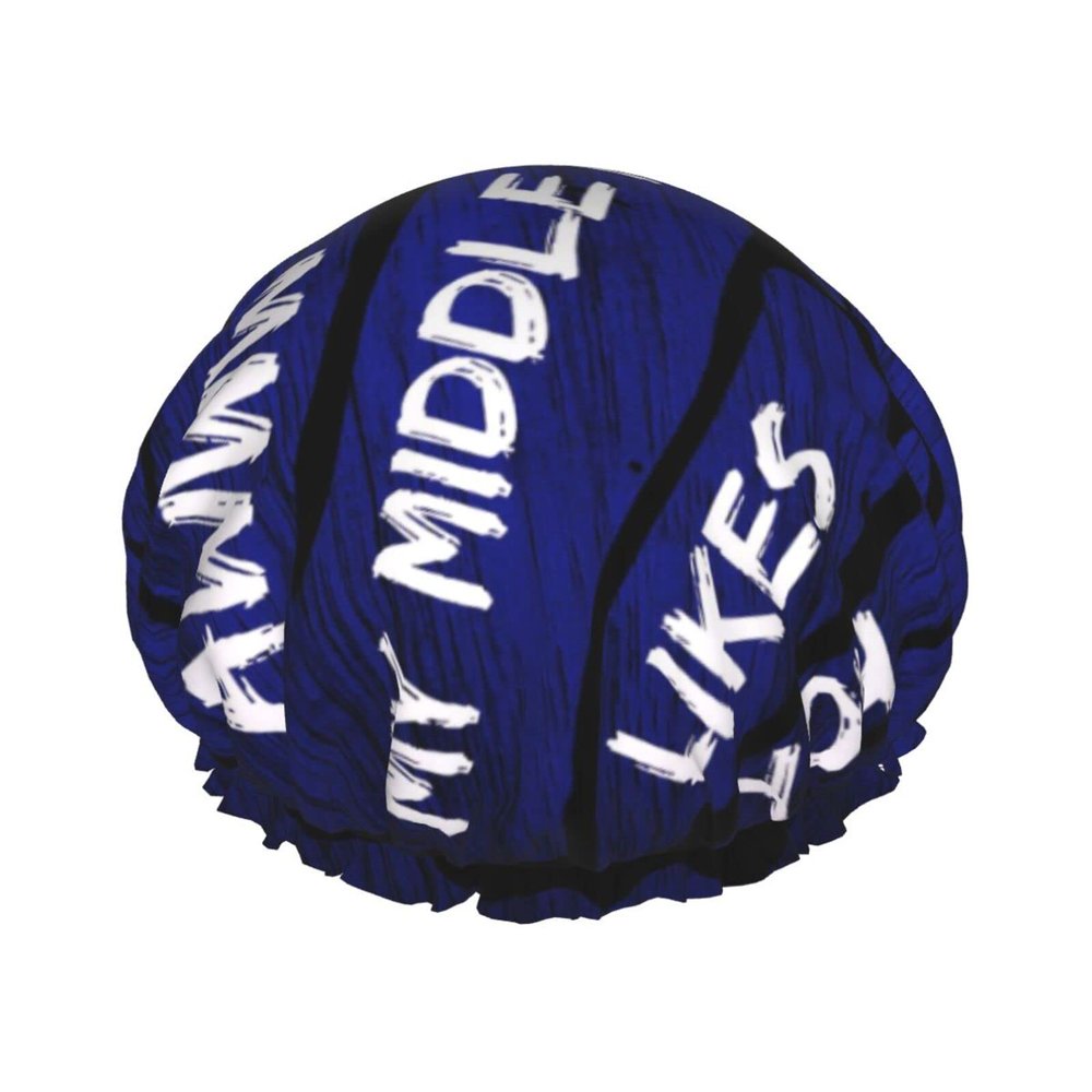 Middle Finger Likes You Reusable Waterproof Shower Cap for Women