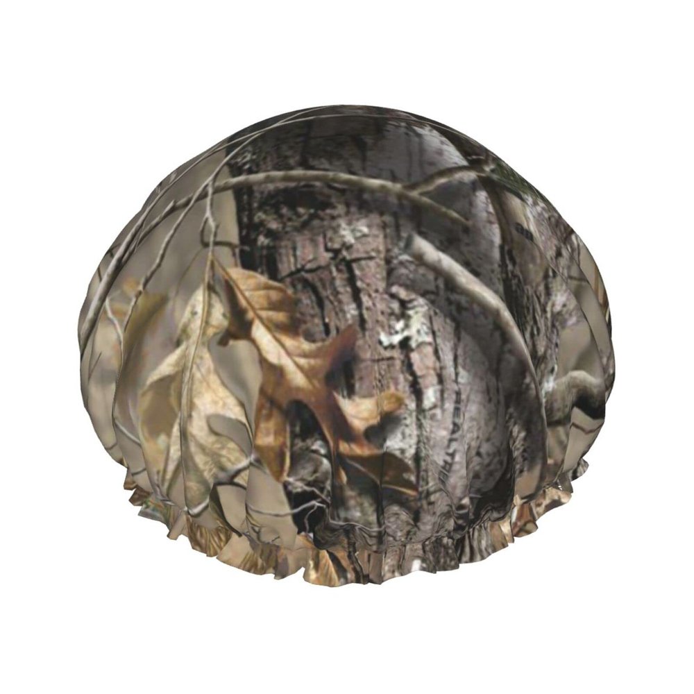 Camo Reusable Waterproof Washable Adjustable Shower Cap for Women