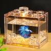 Portable Small Betta Aquarium, Transparent, Drop- and Shatter-Resistant view 3