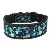 REYNEM Reflective Adjustable Dog Collar, Blue Camouflage, Size M view 1
