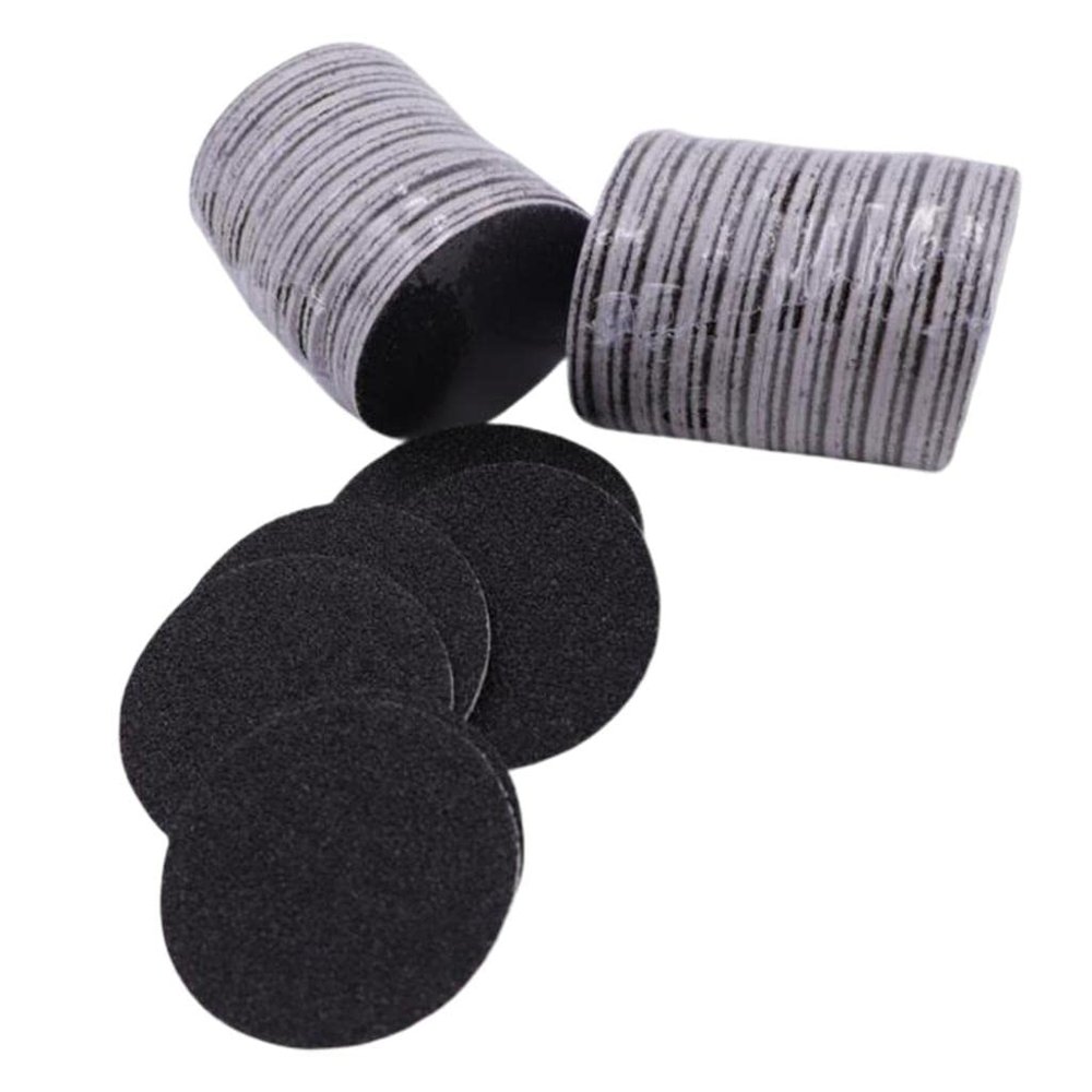 jojomis Disposable Self-Adhesive Sandpaper, for Pedicures, 100 Pieces, Black, 60 Pieces