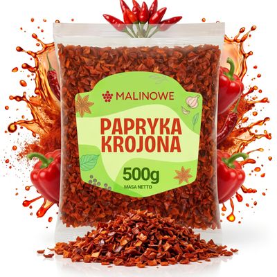 Malinowe Dried Paprika, 500 g, Sliced Pieces