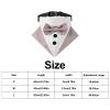 Adjustable Dog Collar - Wedding Bandana with Bow Tie view 4