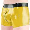 Latex Rubber Boxer Briefs, 100% Natural Rubber, Handmade, Zipper, White, XXL view 2