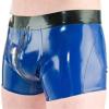 Latex Rubber Boxer Briefs, 100% Natural Rubber, Handmade, Zipper, White, XXL view 3