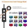 AQQA Aquarium LED Light, Full Spectrum, Automatic Timer, 5 Brightness Levels, Extendable Mount, 7 Colors view 2
