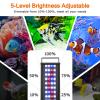 AQQA Aquarium LED Light, Full Spectrum, Automatic Timer, 5 Brightness Levels, Extendable Mount, 7 Colors view 3