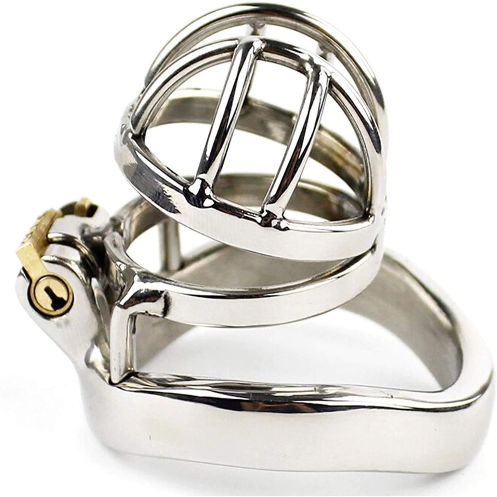 Male Stainless Steel Chastity Cage, 50 mm