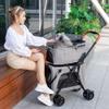 Double-Layer Pet Stroller for Two or More Dogs and Cats, Foldable, Removable, Green view 2