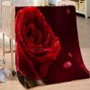 Fuzzy Red Roses Throw Blanket, 150 x 200 cm view 1