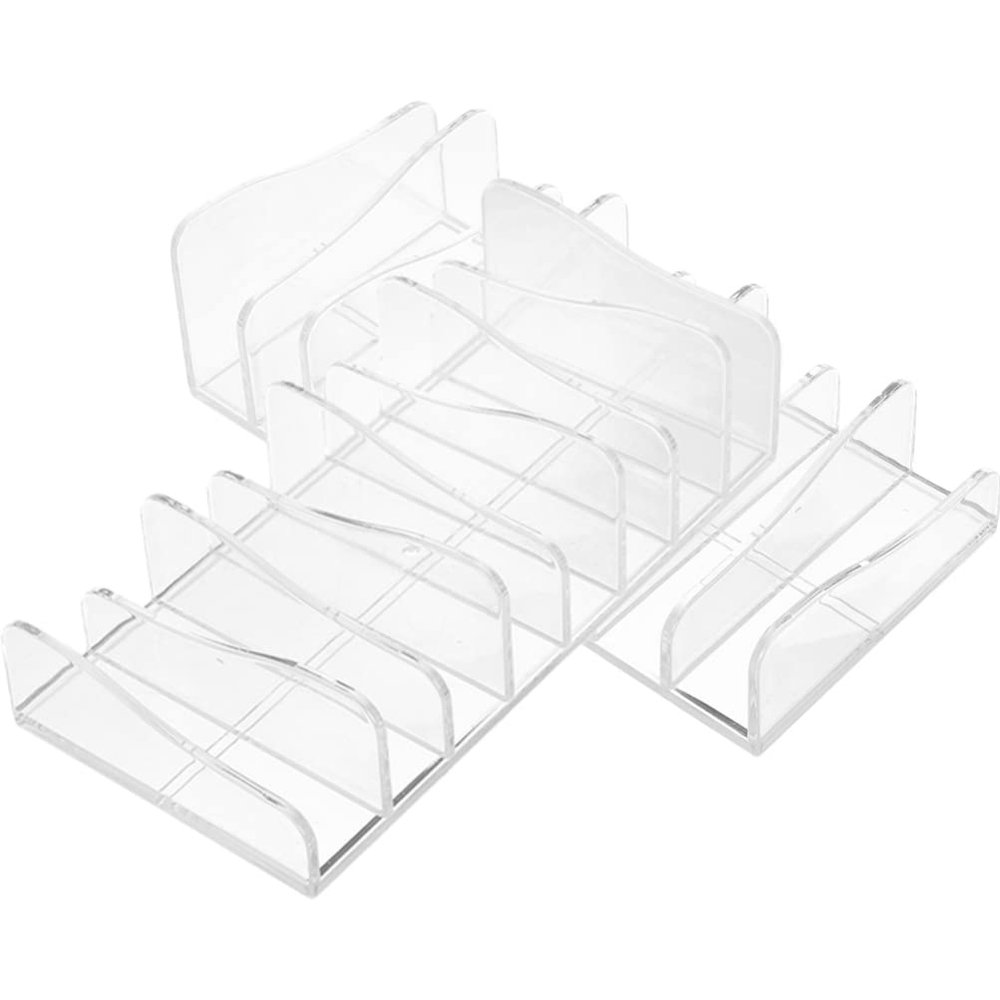 FRCOLOR 2-Piece Makeup Palette Organizer with Compartments