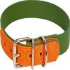 Farm-Land Dog Collar Olive/Orange, 55 cm, Durable & Waterproof, Plastic view 1