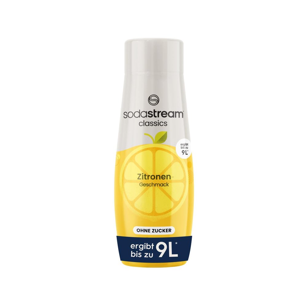 SodaStream Lemon Zero-Sugar Syrup, Makes 9 Liters of Ready-to-Drink Beverage, 440 ml