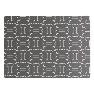Pet Mat, Bone Design, Gray