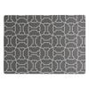 Pet Mat, Bone Design, Gray view 1