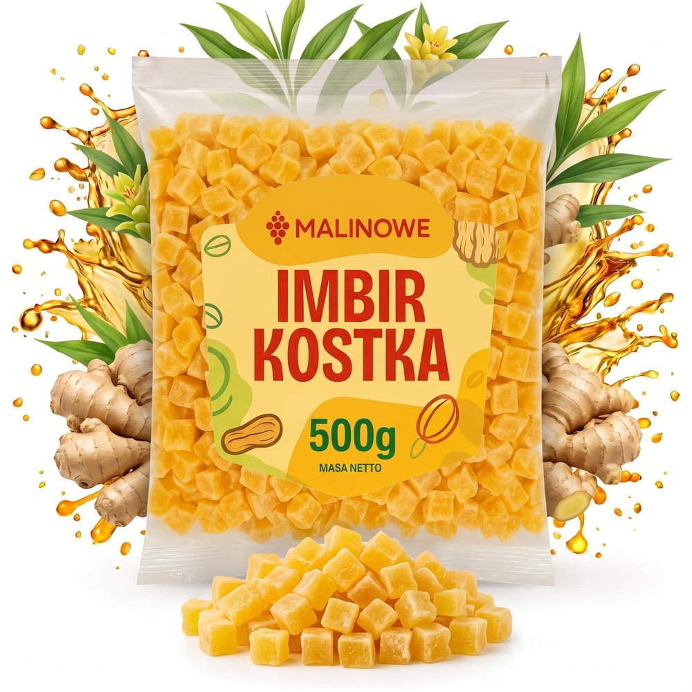 Malinowe Candied Ginger Cubes 500 g