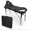 WELLCORE Aluminum Folding Massage Table, Double Backrest, 185 x 65 cm, Black view 1