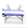 WELLCORE Aluminum Folding Massage Table, Double Backrest, 185 x 65 cm, Black view 3