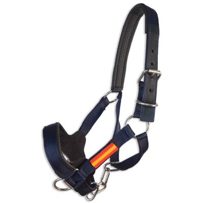 Los Nietos Dressage Halter in Extra-Strong Nylon | Standard Size | Blue | Horse Equipment | Saddlery | Traditional Craftsmanship | Los Nietos