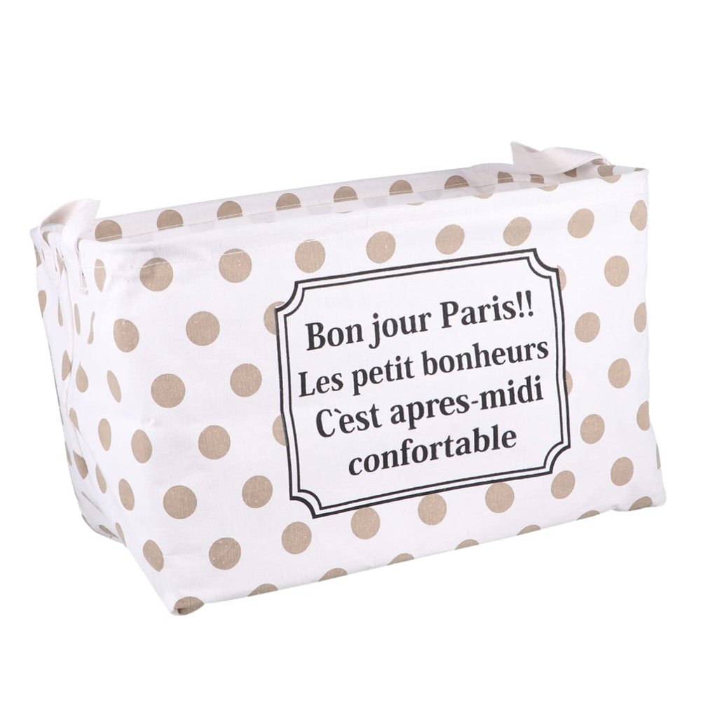 Kisangel Dustproof Canvas Storage Basket, Large Capacity, Decorative Linen Basket