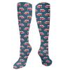 Lsjuee Ambulance EMS EMT Star of Life Dark Blue Compression Socks, 15–20 mmHg, for Women and Men view 1