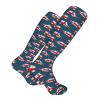Lsjuee Ambulance EMS EMT Star of Life Dark Blue Compression Socks, 15–20 mmHg, for Women and Men view 3