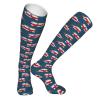 Lsjuee Ambulance EMS EMT Star of Life Dark Blue Compression Socks, 15–20 mmHg, for Women and Men view 4