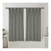 KnSam Blackout Curtains for Boys' Rooms, Light Gray, Solid Opaque Polyester, 110 x 100 cm (H x W), 2-Pack view 1