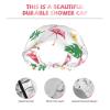 Flamingo Reusable Shower Cap for Long Hair, Double-Layer Waterproof, 1 Pack view 2