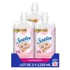 SOUPLINE Hypoallergenic Fabric Softener Concentrate, Sweet Almond, 3 x 1.35 L view 1