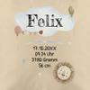 Personalized Baby Pillow 50 x 50 cm – Lion Design, Name and Birth Details, Beige/Natural view 2