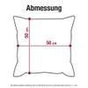 Personalized Baby Pillow 50 x 50 cm – Lion Design, Name and Birth Details, Beige/Natural view 3