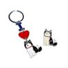 BT Bear Dog Keychain and Brooch Set, Metal Dog Tag, Alaska view 1