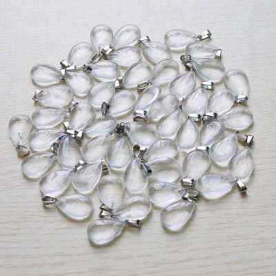Natural Stone Teardrop Pendants, Amethyst Crystal, Lapis Lazuli Charm, 50 Pieces, Watermelon