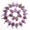 Natural Stone Teardrop Pendants, Amethyst Crystal, Lapis Lazuli Charm, 50 Pieces, Watermelon view 4