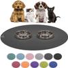 SanoZoo Bowl Mat – ÖKO-TEX Certified, Made in Germany, Non-Slip, Waterproof, Round, 120 cm, Gray view 1
