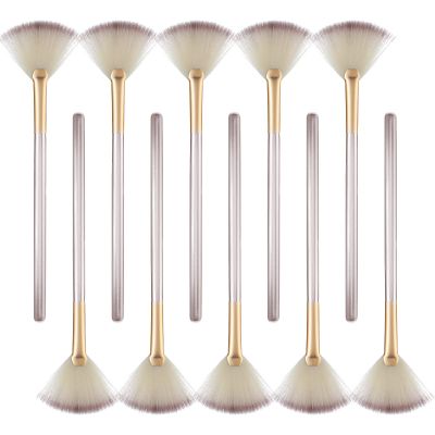 Prasacco 10-Piece Fan Brushes for Face Masks and Makeup