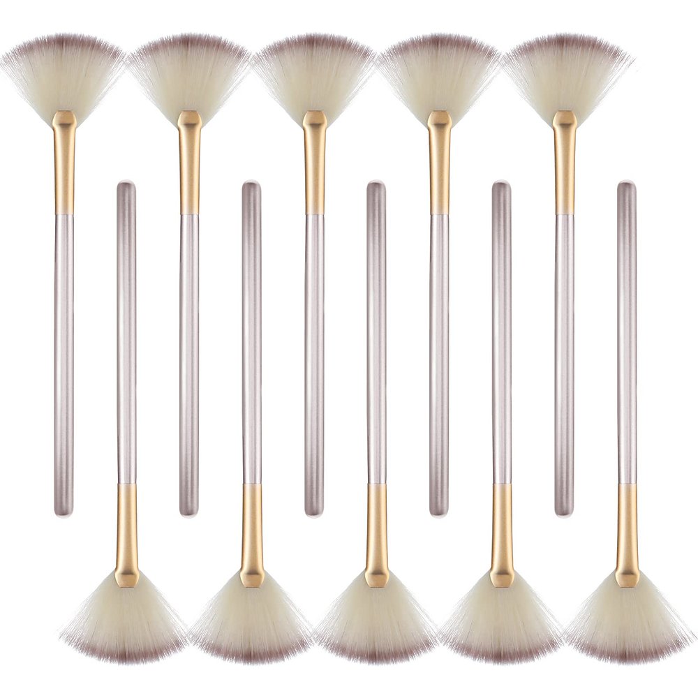 Prasacco 10-Piece Fan Brushes for Face Masks and Makeup
