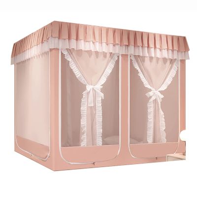 CUTTE Foldable Mosquito Net Canopy for Single and Double Beds, Hammocks, and Children's Beds, Pink, 200 x 220 x 170 m