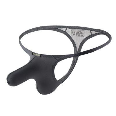Men's Elephant Thong, Funny Sexy Underwear, Grey, Size S