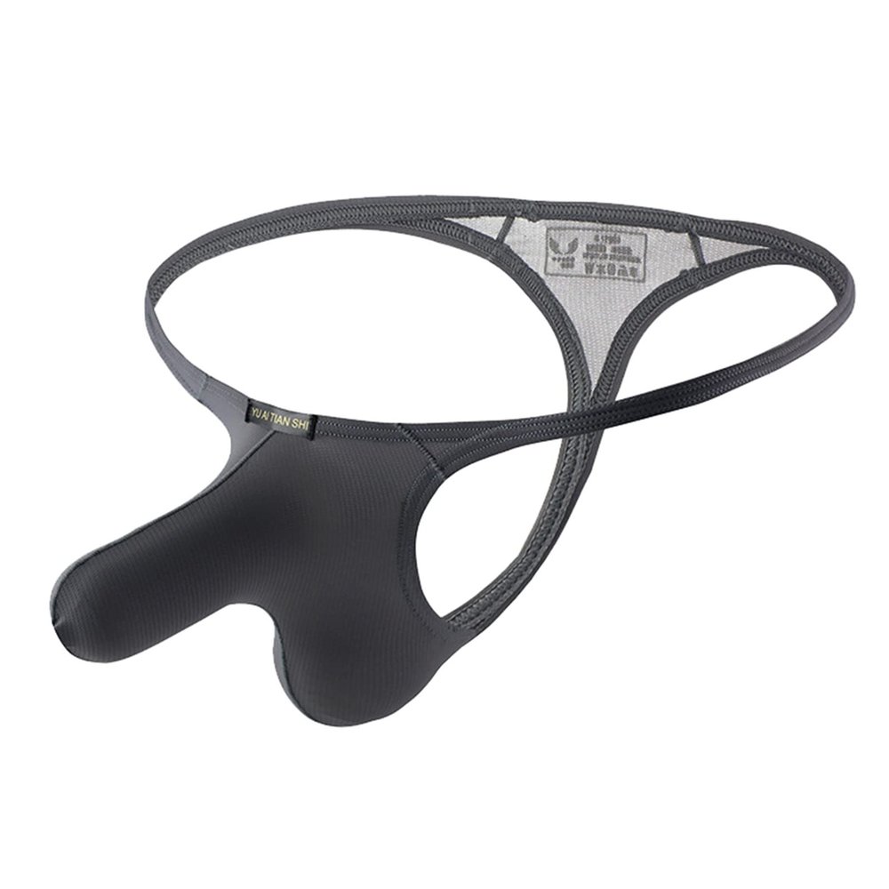 Men's Elephant Thong, Funny Sexy Underwear, Grey, Size S